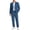 Blue, variant on Men's 2 Piece Linen Suits Set Regular Fit Casual Linen Lightweight Suit Summer Beach Wedding