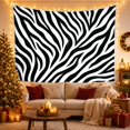 thumbnail image 3 of Zebra Stripes in Sweeping Curves, Dramatic Abstract for Animal Lovers, Monochrome Wall Art, Housewarming Gift, Tapestry Wall Hanging for Bedroom and Living Room, 3 of 7