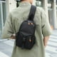 thumbnail image 4 of Bolso deportivo de cintura para hombre - Bolsa de cangurera cruzada de gran capacidad con 3 modos de transporte, correa de hombro, base engrosada, 4 of 4