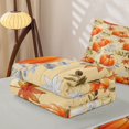 thumbnail image 5 of Erosebridal Hippie Harvest Pumpkin Zipper Twin Comforter Sets with Fitted Sheet and 2 Pillowcases, Botanical Maple Leaf Zipper Bedding Set for Boys Girls, Orange Pale Yellow, Gray Reversible, 5 of 7