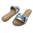 thumbnail image 5 of Women's Beaded Slid Sandal Crystal Rhinestone Embellished Multi-Color Gemstone, 5 of 5
