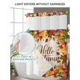 thumbnail image 4 of No Hook Cloth Fabric Shower Curtain with Snap in Liner, Maple Leaves Thanksgiving Waterproof Shower Curtains Set with See Through Top Window, Fall Botanical Autumn Leaves Rustic Bath Curtains 54"x78", 4 of 6
