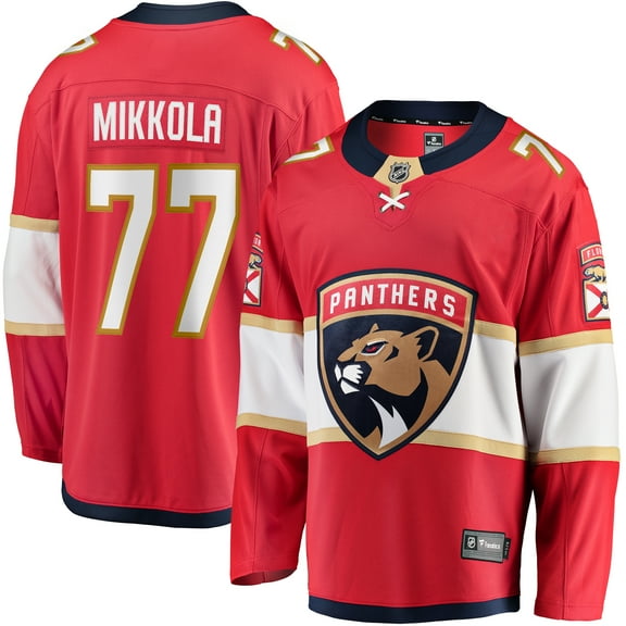 Men's Fanatics Niko Mikkola Red Florida Panthers Premier Breakaway Player Jersey