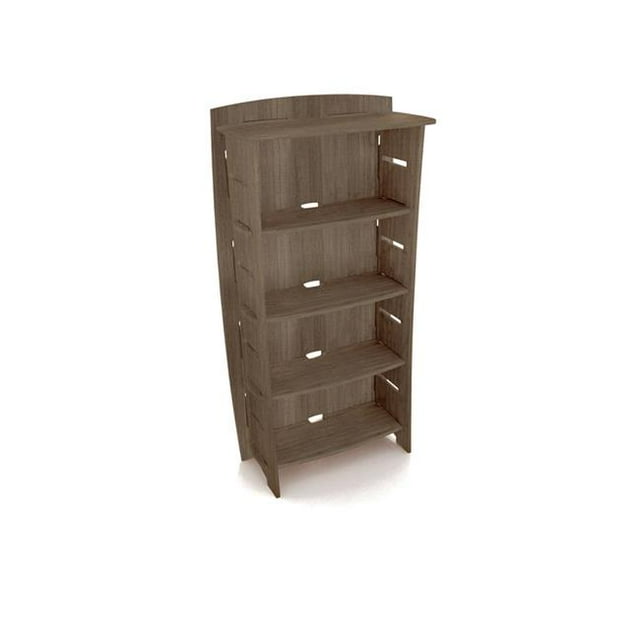 59 x 31 in. Adjustable Four-Shelf Bookcase, Grey Driftwood