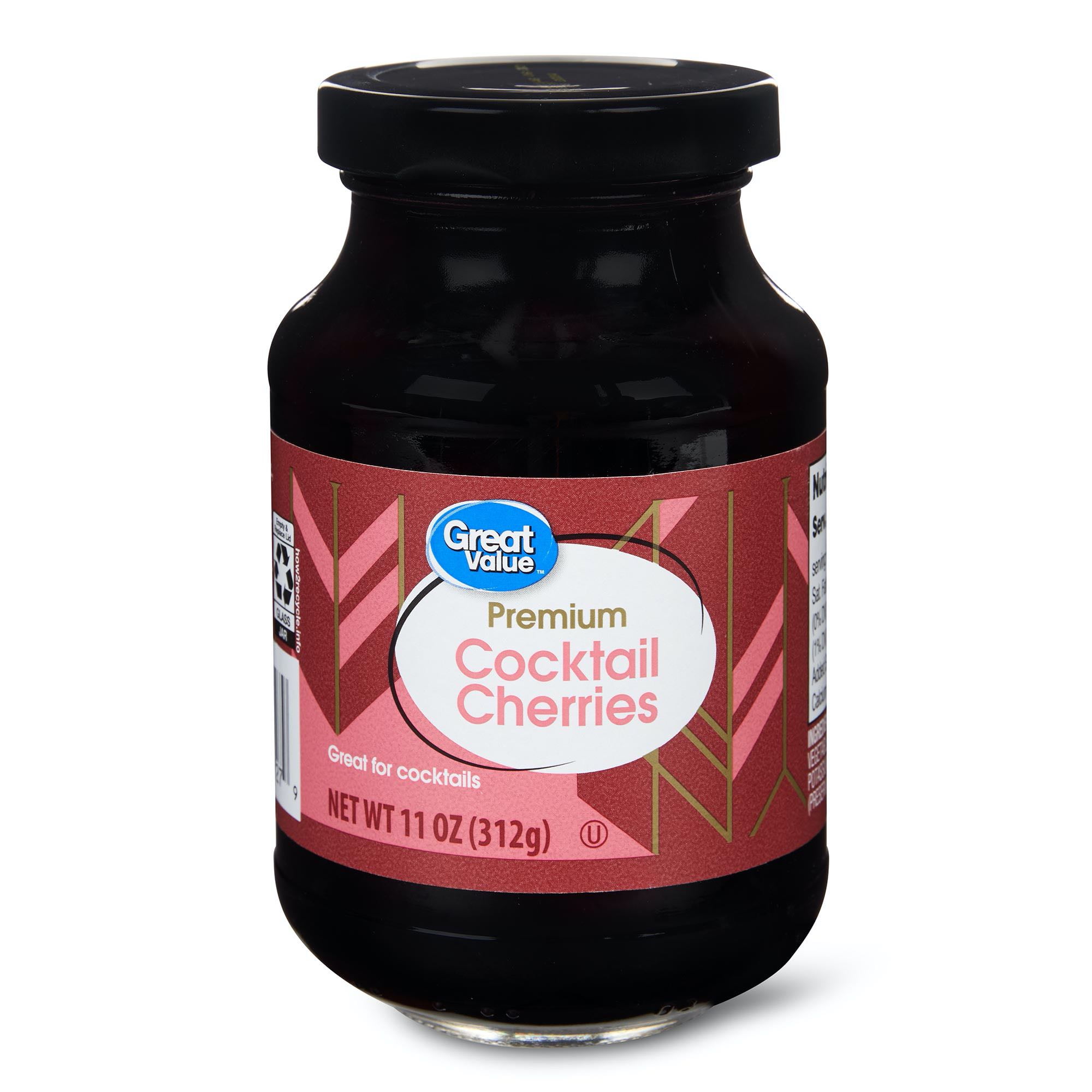 Great Value Premium Cocktail Cherries, 11 oz
