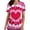 Q Hot Pink, variant on Women Short Sleeve Tunic Blouse Women's Scrub Tops Women's Casual Valentine Day Unisex Love Heart Shape Print V-Neck Short Sleeve Pocket Nursing Uniform Tops Multicolor XXL