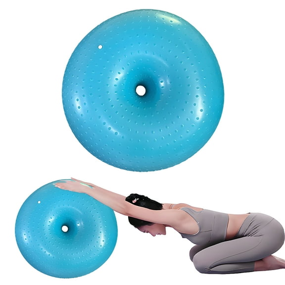 BESTSKY Exercise Ball,23.6"*23.6"*9.8" Exercise Balls,Anti-Slip Yoga Ball For Pregnancy,Blue