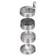 thumbnail image 4 of Sailing Molinillo para fumar - Herramienta de pulido de aleación de zinc de 4 capas de 55 mm con cubierta magnética (Plata), 4 of 10