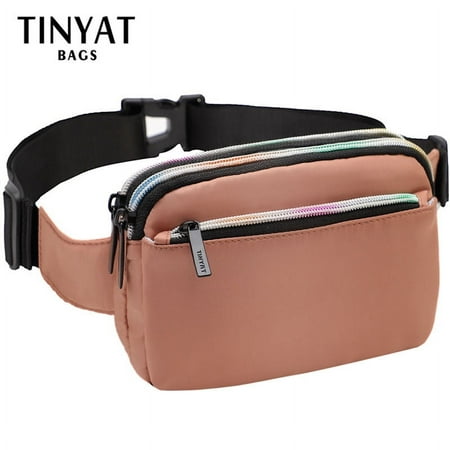 Tinyat Crossbody Bag for Women Fanny Pack Waterproof Belt Bag for ...