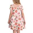 thumbnail image 6 of Grblisyd Girls Dresses Summer Short Sleeve Kids A Line Cute Cartoon Sundresses with Pockets for Casual 3-12 Y, 6 of 6