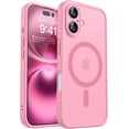 thumbnail image 1 of Magnetic Case for iPhone 16 Pro Max with Full Camera Protection [Compatible with Magsafe] [Translucent Matte] Protective Phone Case, Hot Pink,Pink, 1 of 5