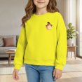 thumbnail image 2 of EnJoCho Little Girls Fleece Hooded Sweatshirt, Long Sleeve Oversized Printed Fashion, Crew Neck Pullover for Fall Halloween Holiday Family Outdoor Activities, 2 of 4
