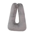 thumbnail image 1 of Almohada de viaje para asiento de coche,Almohada de viaje para asiento trasero de coche para adultos y niños,Cojín de almohada de viaje para el asiento trasero para viajes largos,Almohada Gris, 1 of 9