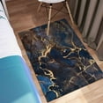 thumbnail image 5 of Navy Blue And Gold Marble Rugs, Abstract Marble Rugs, Marble Rugs, Salon Decor Rug, Easy To Clean Rug, Dining Room Rug, Non-Slip Carpet, 1.7'x2.3' - 50x70 cm, 5 of 8