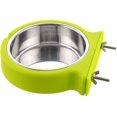 thumbnail image 1 of Jaula extraíble para perros con tazón de acero inoxidable Jaula colgante para mascotas Tazón de agua pequeño Alimentador Comida para perros Gatos Conejos Birdsgreen Suministros para mascotas (verde) JFHHH pequeña, 1 of 5