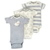 Gerber Newborn Baby Boy or Girl Unisex Onesies Brand Organic Short Sleeve Bodysuits, 3-pack