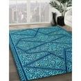 thumbnail image 2 of Ahgly Company Indoor Rectangle Patterned Blueberry Blue Area Rugs, 7' x 10', 2 of 6