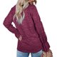 thumbnail image 3 of Jersey Cuello Redondo Manga Larga Trompeta Color Sólido Casual Cómodo Mujer Top Púrpura XXL, 3 of 5