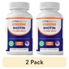 (2 pack) Vitamatic Biotin 10,000 mcg for Stronger Hair, Skin & Nails - 365 Vegan Tablets- Also Called Vitamin B7
