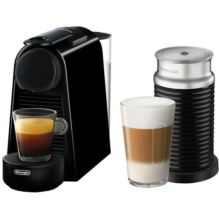 Nespresso by De'Longhi Essenza Mini Single-Serve Espresso in Black and Aeroccino Milk Frother in Black Walmart.com