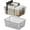 Large/Black, variant on GoXteam 2Pack Small Kitchen Wire Baskets Farmhouse Decor Metal Food Storage Organizer, Household Refrigerator Bin with Built-in Handles for Cabinets, Pantry, White