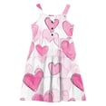 thumbnail image 5 of hengsof Girls Sleeveless Dress Fashion Printed Graphic Button Flowing Layered Casual Camisole Dress Summer Seaside Dress Suitable for 2-12 Years, 5 of 6