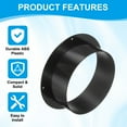thumbnail image 3 of Uxcell 6" Duct Connector Flange, 2 Pack ABS Plastic Straight Pipe Flange with Clamp, Black, 3 of 6