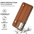 thumbnail image 4 of Nalacover Wallet Case for Samsung Galaxy A23 4G, Business PU Leather Unique Design Wristband Kickstand Credit Card Holder Slots Shockproof Scratch Resistant Phone Case for Samsung Galaxy A23 4G,Brown, 4 of 6