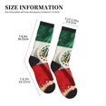 thumbnail image 3 of Men's Mexico-Flag- Print Novelty Athletic Socks Women's Digital Printing Funky Patterned Crew Socks, 3 of 7