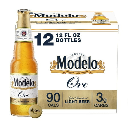 Modelo Oro Mexican Lager Import Light Beer, 12 Pack 12 fl. oz. Bottles, 4.0% ABV