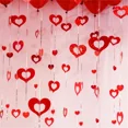 thumbnail image 2 of 100 piezas/juego de colgantes de globos con lentejuelas láser en forma de corazón rojo para el Día de San Valentín, decoración romántica para bodas, suministros para fiestas de cumpleaños, 2 of 5