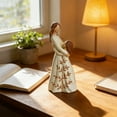 thumbnail image 5 of LWVITH Mom and Daughter Hugging Statue, White Resin Figurine of Mother Holding Child, Heartwarming Family Keepsake for Desk, Shelf, Gift for Mom, Birthday, Mother’s Day, 7 Inches, 5 of 6