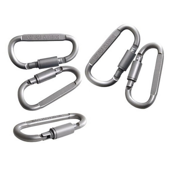 UDIYO 5Pcs Aluminum Alloy Carabiner D-Ring Key Chain Keychain Clip Hook Outdoor Buckle