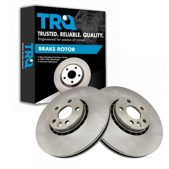 TRQ Front Brake Rotors Set Vented Fits Select 2010-2015 Volvo XC60