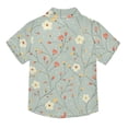 Dailycode Small Short Sleeve Button Down Shirts Cute Wild Flower Casual ...