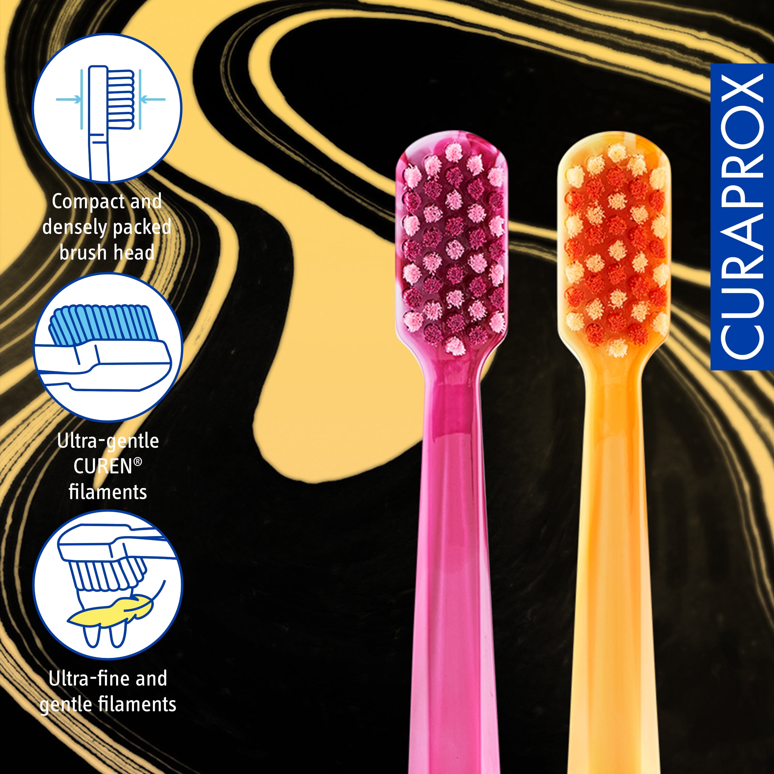 CS 5460 Marble Edition, 2 pcs, Ultra Soft & Gentle Toothbrush