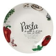 thumbnail image 2 of World Gifts Set of 5 Serving Pasta Bowls - Vegetable and Herb Design, White, 2 of 3