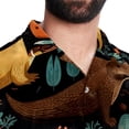 thumbnail image 5 of Platypus Men's Short Sleeve Hawaiian Shirt Button Down Poplin Beach Casual Printed Unisex Summer Tops, 5 of 6