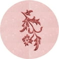 thumbnail image 1 of Ahgly Tapis Rond Lavable en Machine Intérieur Transitionnel Rouge Pastel Rose, 8 Pieds Rond, 1 of 7