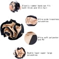 thumbnail image 2 of BEGOOD 4Pcs Hair Scrunchies PU Satin Hair Ties Soft Hair Bobbles Black Scrunchy Hair Bands Beige Ponytail Holder, 2 of 7
