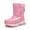 Pink, variant on Aihuaihua Girls Winter Snow Boots Non Warm Kids Boots for Outdoor Play Cold Weather Toddler Shoes Size 14-14.5 Years