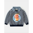 thumbnail image 2 of Boys Cartoon Print Striped Sweater, 2 of 6