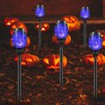 thumbnail image 1 of Luz De Antorcha De Llama Solar Pathway Light 12LED Luz de antorcha de seguridad para Patio Street Balcón (Azul 4 piezas), 1 of 7