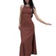 thumbnail image 4 of Txlixc Vestido largo sin mangas, cuello redondo, espalda hueca, estilo de Club de alta puntuación Txlixc moda, 4 of 8