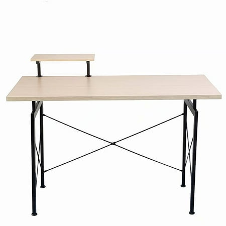 Concise Wooden Computer Desk With Top Shelf Home Office Furniture