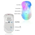 thumbnail image 3 of memzuoix LED Rechargeable Wireless Mouse, 9-Color Gradient RGB Light, 1600 DPI Gaming Mouse with Magnetic Cover, Computer Mouse for Laptop,Desktop,MacBook,Left Right Hand,5 Buttons, Pink, 3 of 9