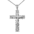 thumbnail image 1 of CRUCIFIX NUGGET CROSS PENDANT NECKLACE IN WHITE GOLD :  14K  Pendant only, 1 of 1