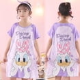 thumbnail image 1 of Pijamas infantiles de verano para niñas, lindos pijamas de manga corta con cuello redondo de dibujos animados, ropa de hogar holgada y delgada para niñas de talla mediana y niños mayores, 1 of 2