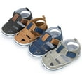 thumbnail image 2 of Baby Boys Girls 2 Straps Summer Dress Sandals Infant Shoes Soft Sole Breathable First Walker Newborn Shoes, 2 of 7