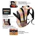 thumbnail image 5 of FORMRS Kids School Backpack Elementary Student Unisex Travel Bookbag with Reflective Stripes, Pink Floral Orange, 5 of 7